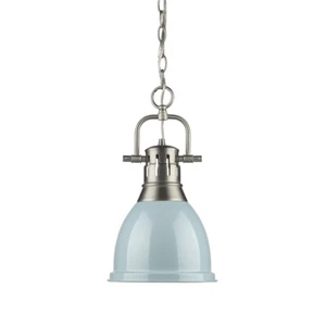 Golden Lighting Duncan PW Mini Pendant, Pewter - 3602-SPW-SF - Picture 1 of 1