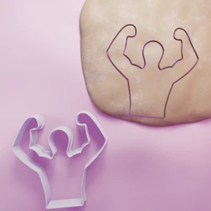 Bodybuilder Cookie Cutter - Gym Fitness - 3 Sizes - Picture 1 of 4