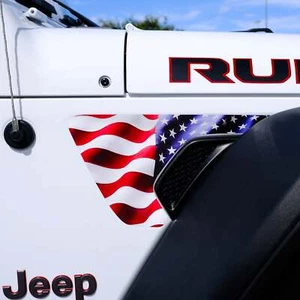 Jeep Fender Vent Decals Pair American Flag Fits 2018-2026 Wrangler JL/Gladiator - Picture 1 of 4