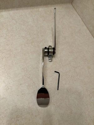 CHROME SPOON PEDAL, FIREWALL MOUNT WORKS ON 1932 FORDS AND OTHER HOT RODS Foto 1 de 4