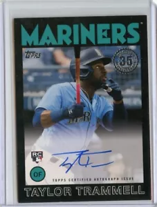 2021 Topps Update '86 Topps Auto Black #86ATT Taylor Trammell Serial #007/199 - Picture 1 of 1