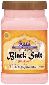 Rani Black Salt Powder (Kala Namak) Mineral 64oz (4lbs) 1.81kg Bulk PET Jar - Picture 1 of 9