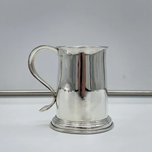 Modern Sterling Silver Pint Mug Birmingham 1961 Roberts & Dore - Picture 1 of 10