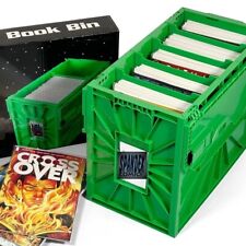 1 Case (5) BCW Green Short Comic Book Box Bin | Heavy Duty Acid Free Plastic