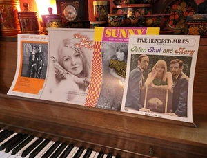 Vtg 1960s Sheet Music Lot - Peter Paul & Mary, Butch Cassidy, Gene Raskin, Bobby - Picture 1 of 5