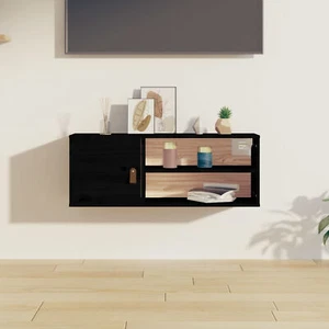 Solid Wood Pine Wall Cabinet Living Room Furniture Wooden  Shelf Wall Unit C4N1 - Picture 1 of 12