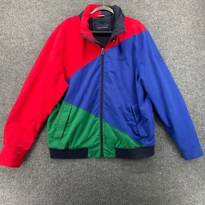 Tommy Hilfiger Jacke Herren XL Colorblock Full Zip Kapuze Segeln Maritim Outdoor - Bild 1 von 13