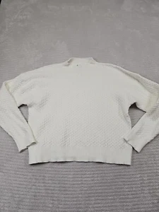 Zyia Active Sweater Womens 3X White Cable Knit Mock Neck Sweater - Picture 1 of 8