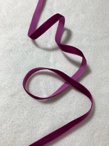 French VELVET Ribbon BOYSENBERRY PURPLE by the yard 3/8 inch - Picture 1 of 3