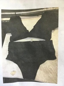 SPORLIKE WOMEN 'S 2 PIECE BATHING SUIT BLACK XL - Picture 1 of 2