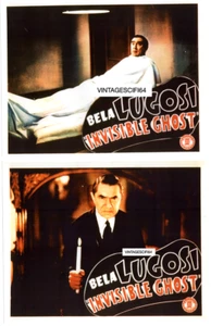 BELA LUGOSI THE INVISIBLE GHOST (1941) HORROR MOVIE LOBBY CARDS LOT (2) 11X14 - Picture 1 of 1