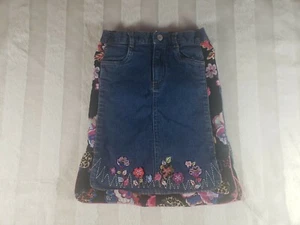 The Childrens Place TCP Girls Jean Velvet Boho Floral Embroidery Skirt Modest 5 - Picture 1 of 8