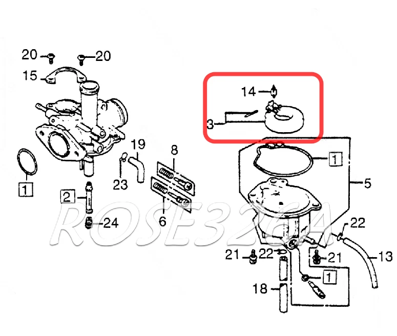 Carburetor Float Valve Pin Needle Set For Honda Gyro S 1984-1986 - Изображение 1 из 1