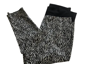 Autograph Plus Size 20 Black White Stretch Tapered Pants GUC Flat Stretchy Band - Picture 1 of 6