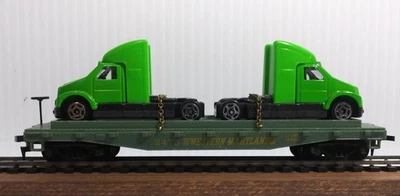 Tyco Flat Car Western Maryland #2475 with Sleeper Trucks (Custom) - Image 1 of 4