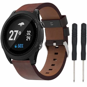 Genuine Leather Watch Bracelet Band Strap For Garmin Fenix 5 Forerunner 935 - Photo 1 sur 12