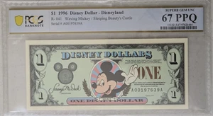 Disney Dollar Mickey 1996 A Series  $1  PCGS  SUPERB GEM UNC 67 PPQ - Picture 1 of 2