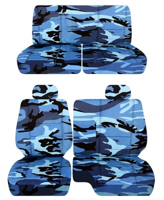 Se adapta a camioneta Toyota T100 1993-1998 delantera 60/40 con brazos y cubiertas de asiento de banco trasero Foto 1 de 4