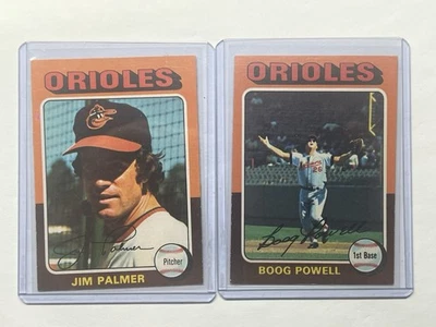 Lote Topps Baltimore Orioles 1975 con Palmer EXT-NM, Powell EXT-NM Foto 1 de 4