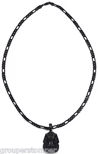 Pharaoh Necklace Egyptian New Pendant With 24 Inch 5mm Figaro Style King Tut - Picture 1 of 17