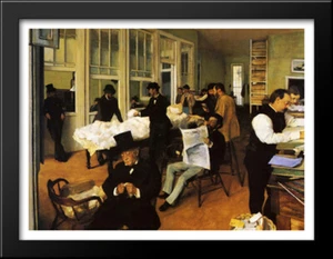 The Cotton Exchange, New Orleans, 1873 28x22 Framed Art Print by Edgar Degas - Picture 1 of 1