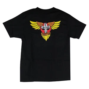 Dogtown Skateboard T-Shirt Wings 70s Black/Yellow - Picture 1 of 1