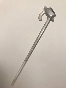 Queen's Hotel Swizzle Stick Stir Lac Megantic P. Quebec Hat Cane Clear - Picture 1 of 3