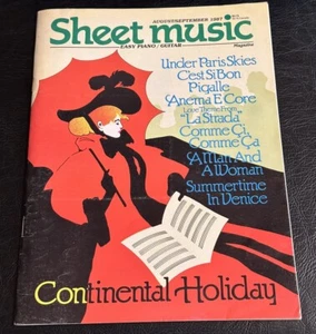 Sheet Music Magazine - Aug/Sept 1987 Piano/Guitar - Continental Holiday - Picture 1 of 12