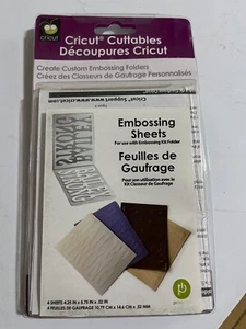 Cricut Cuttables Embossing Kit-4 Embossing Sheets - Make your own designs-NIP - Picture 1 of 1