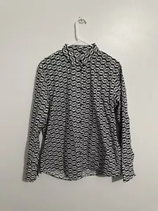 Camisa Paul Smith PS Talla 46 UK12 Blanco Negro Diseño Zorro Mujer’s - Imagen 1 de 16