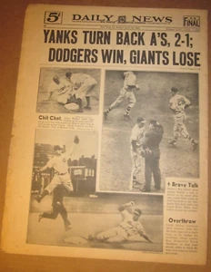 Apr 18, 1947 NY Daily News -  Jackie Robinson 2nd Game For Dodgers - Imagen 1 de 2