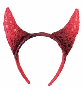 Devil Horn Headband - Red/Black - Costume Accessory - One Size - Picture 1 of 1