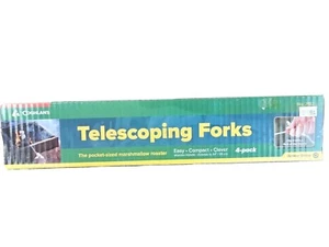 Telescoping Camping Forks, 4 Pack, Compact Marshmallow Roasters, Wooden Handle - Picture 1 of 2
