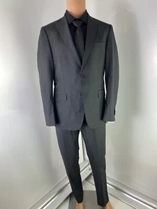Mens Suit UTES 96% Wool Color Dark Grey Size 38 Exellent Condition - Picture 1 of 20