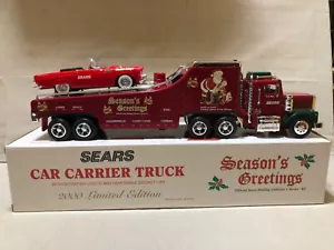 SEARS 1955 THUNDERBIRD CAR CARRIER SANTA CLAUS TRUCK TAYLOR MDE LIGHTS CHRISTMAS - Picture 1 of 5