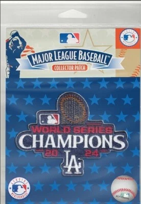 2024 WORLD SERIES CHAMPIONS LOS ANGELES DODGERS JERSEY PATCH CHAMPIONSHIP WHITE - Image 1 of 2