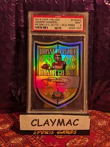 Johnny Manziel RC 2014 Leaf Valiant Honor Guard DIECUT GOLD 1/10 PSA 9 Autograph - Picture 1 of 2