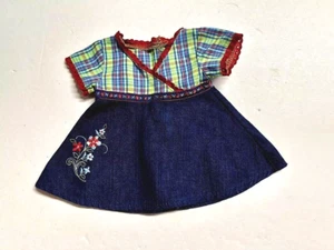 Vestido de mezclilla a cuadros American Girl Bitty Baby Twins 2008 para niñas - Imagen 1 de 2
