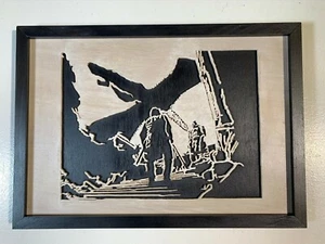 Unique The Hound The Mountain and Dragon Game of Thrones Wood Art Ready To Hang - Picture 1 of 5