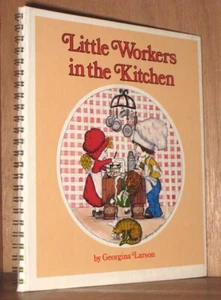 Vintage Children's Cookbook Color Illustrations LITTLE WORKERS IN THE KITCHEN - Picture 1 of 7