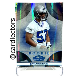 2008 Donruss Threads Football JORDON DIZON 196 RC Platinum Holofoil SP /25 LIONS - Picture 1 of 3
