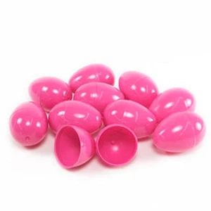 24 EMPTY PINK PLASTIC EASTER VENDING EGGS 2.25 INCH, BEST PRICE, FASTEST SHIP!! - Picture 1 of 1