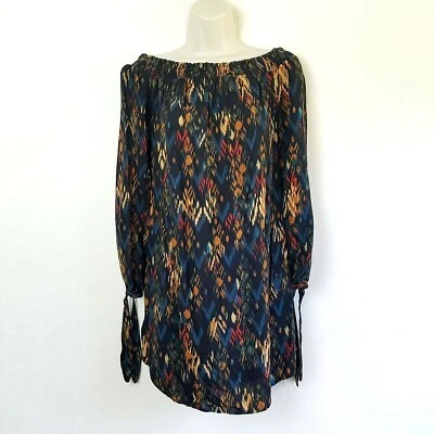 Vestido de playa almuerzo salón MEDIANO traje de baño encubrimiento viscosa boho al hombro Foto 1 de 4