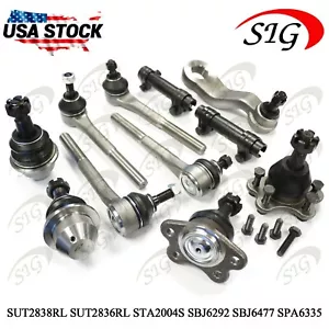 For 1999 - 2000 Cadillac Escalade Front Ball Joint Tie Rod Pitman Arm 11PC Kit - Bild 1 von 10