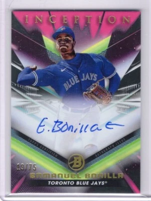 2023 Bowman Inception - Autographs Enmanuel Bonilla #BPA-EB Fuchsia /75 S0150 - Image 1 of 2