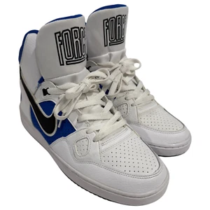 Nike Son of Force Mid Shoes Sneakers White Blue Black 616281-141 (2015) Mens 9 - Picture 1 of 11