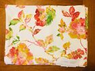 NEW THRESHOLD Watercolor Floral Cream Red Yellow Set of 4 Placemats 100% Cotton