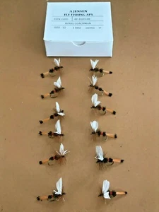 1 Doz Red Tag or Royal Coachman flies #12-14. A.Jensen Denmark - Picture 1 of 4