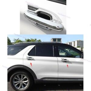 2020-2022 Fit For Ford Explorer 8pcs Cover Trim ABS Chrome Side Door Handle Bowl