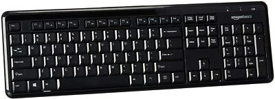 AmazonBasics Wireless Keyboard Quiet Compact US Layout QWERTZ - Image 1 of 4